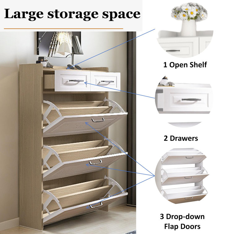 Shoe rack best sale flap open